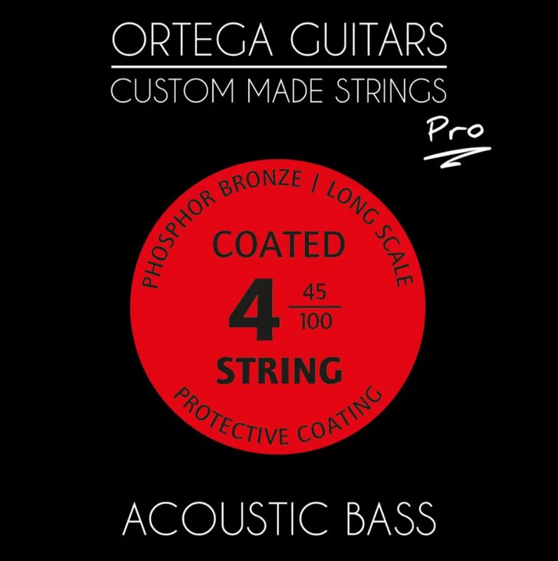 Ortega ABP-4 Strängset 4-str. Akustisk bas, Coated Phosphor Bron