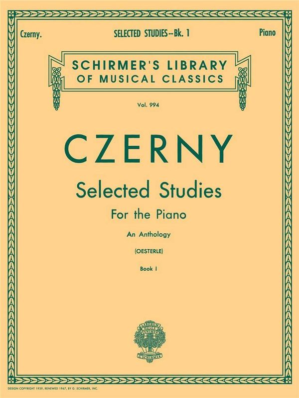 Carl Czerny - Selected Studies For The Piano - Book 1