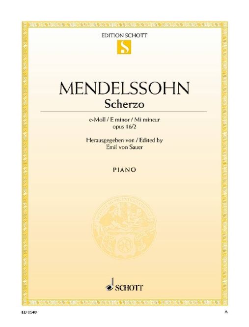 Hovedbilde Felix Mendelssohn Bartholdy - Scherzo E Opus 16/2