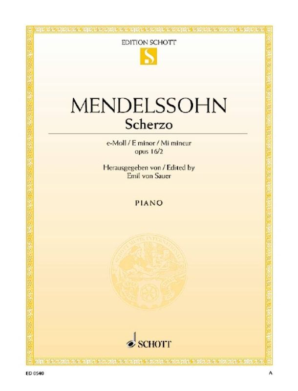 Felix Mendelssohn Bartholdy - Scherzo E Opus 16/2
