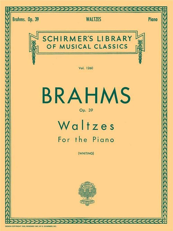 Johannes Brahms - Waltzes, Op. 39