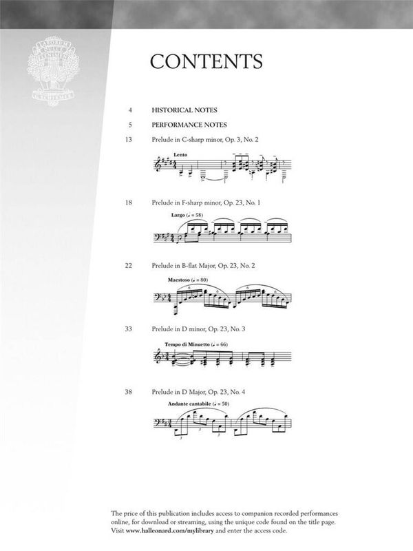 Sergei Rachmaninov - Serge Rachmaninoff - Preludes, Opus 3 and O