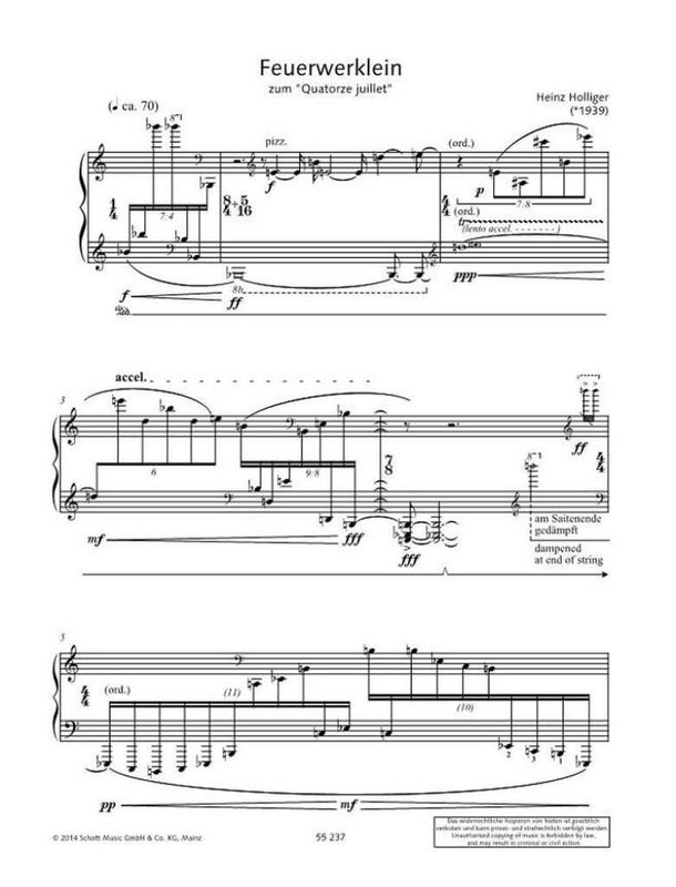 Heinz Holliger - Small fireworks
