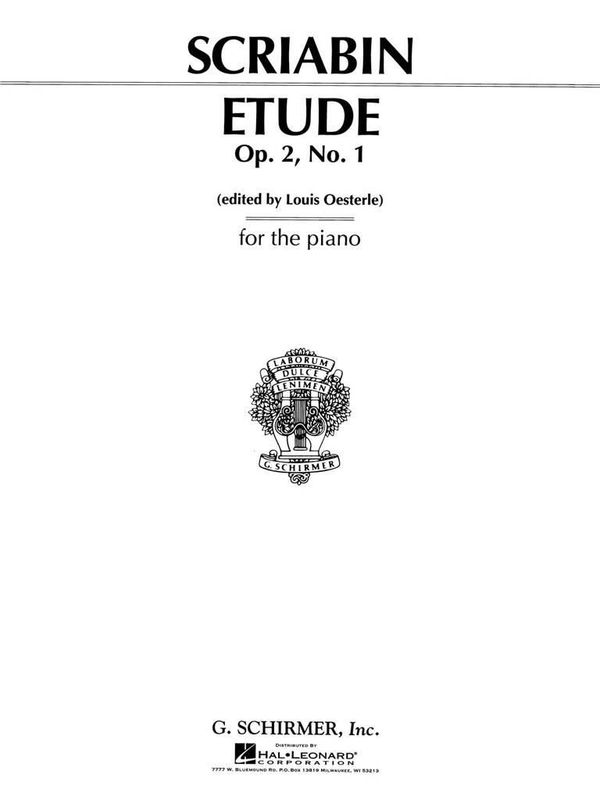 Alexander Scriabin - Etude In C Sharp Minor Op.2 No.1