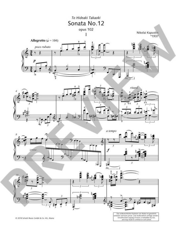 Nikolai Kapustin - Sonata No. 12 Op. 102