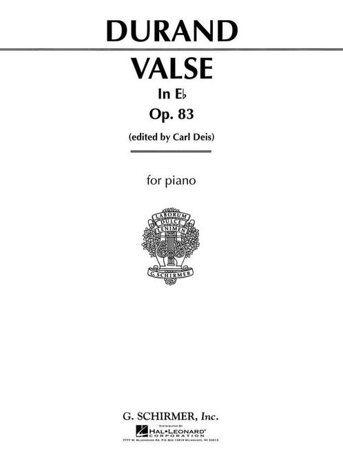 Hovedbilde Auguste Durand - Valse in E Flat, Op. 83