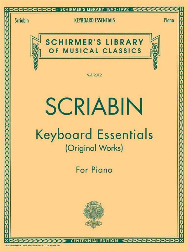 Alexander Scriabin - Keyboard Essentials - A Collection of Easie