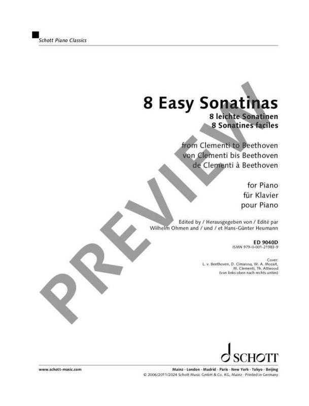 8 leichte Sonatinen