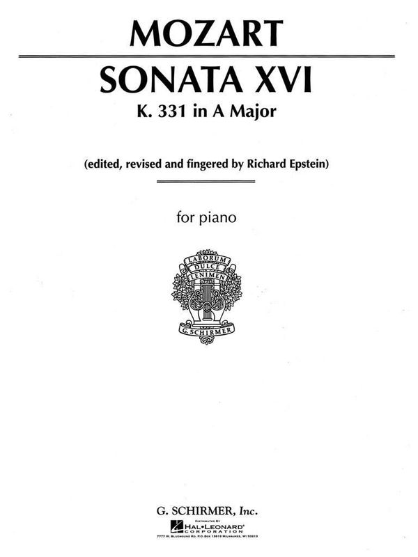 Wolfgang Amadeus Mozart - Sonata No. 16 in A Major K331