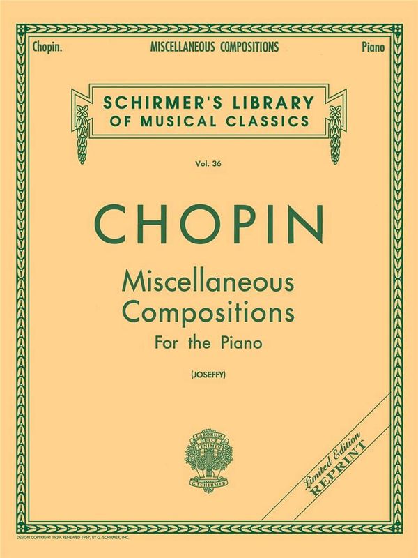 Frédéric Chopin - Miscellaneous Compositions