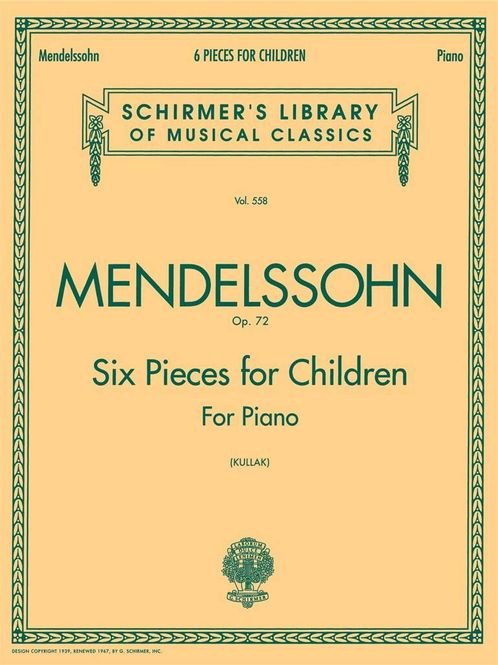 Hovedbilde Felix Mendelssohn Bartholdy - 6 Pieces for ...