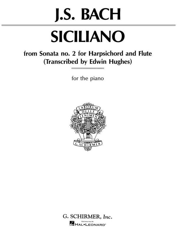 Johann Sebastian Bach - Siciliano Sonata No. 2