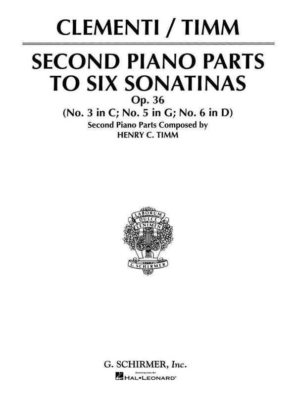 Muzio Clementi - Sonatinas, Op. 36 - Book 2 (2nd Piano Part)
