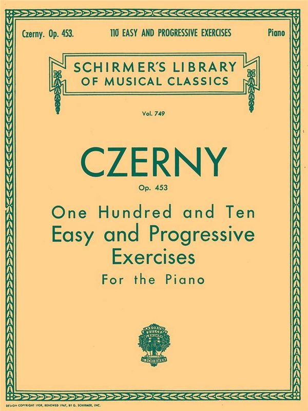 Carl Czerny - 110 Easy and Progressive Exercises, Op. 453