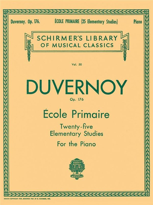 Jean-Baptiste Duvernoy - Ecole Primaire (25 Elementary Studies),