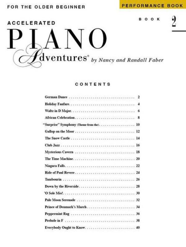 Piano Adventures for the Older Beginner Perf. Bk 2