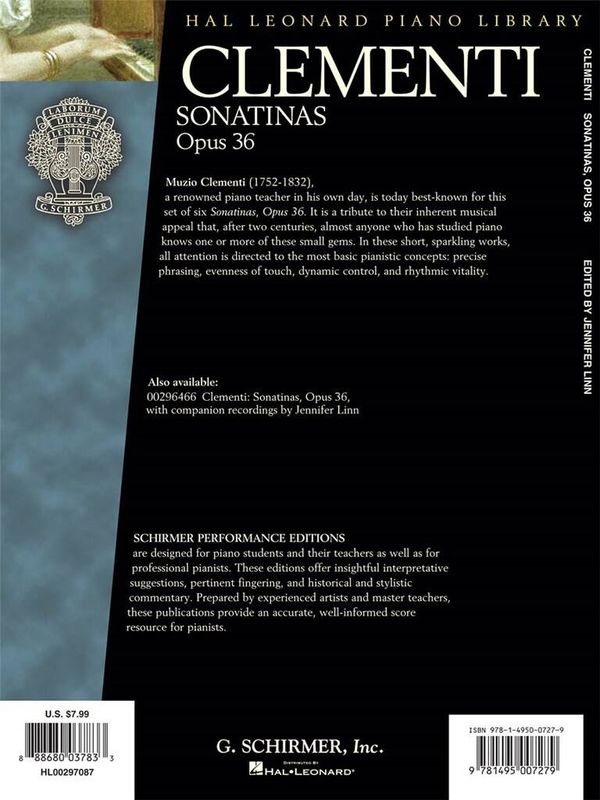 Muzio Clementi - Sonatinas, Op. 36