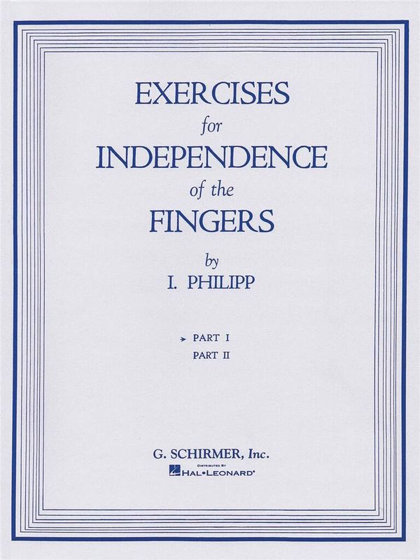 Isidore Philipp - Exercises for Independence of Fingers - Book 1