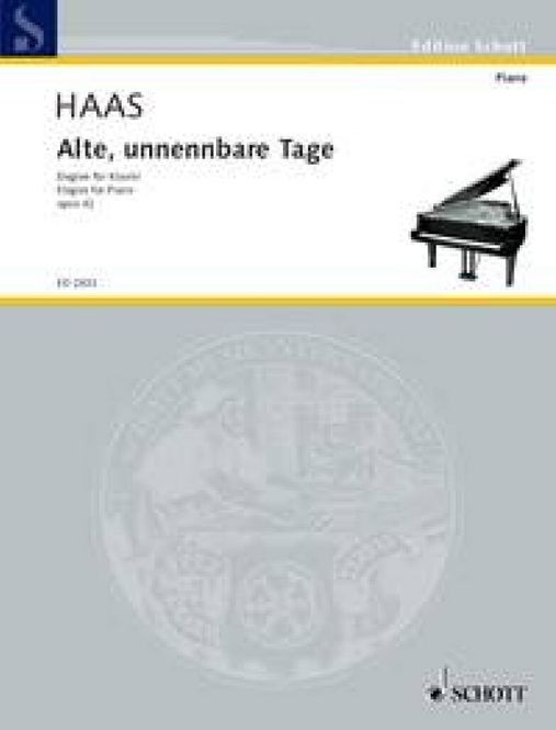 Hovedbilde Josef Haas - Alte Unnennbare Tage (Elegien