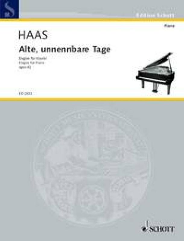 Josef Haas - Alte Unnennbare Tage (Elegien