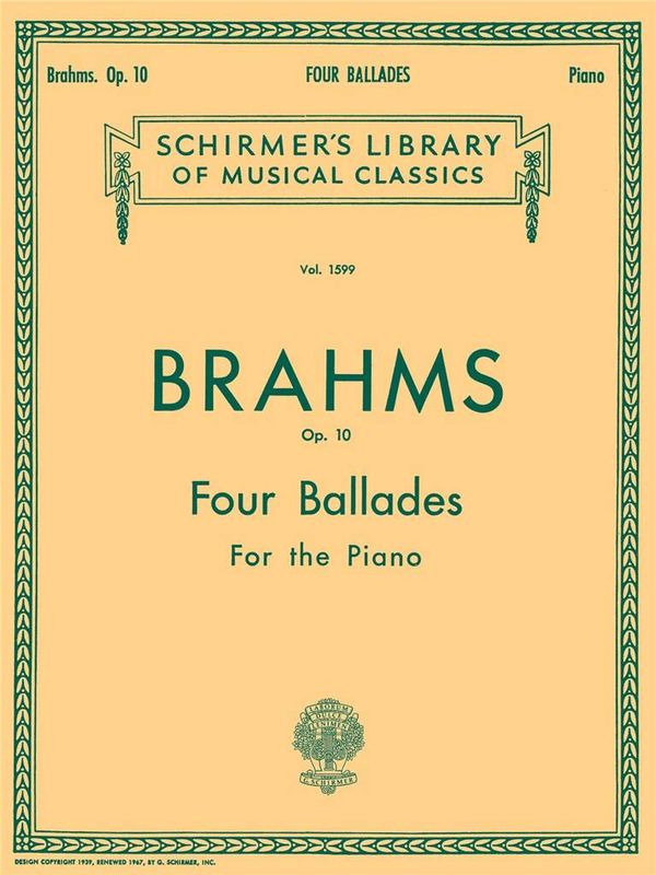 Johannes Brahms - 4 Ballades, Op. 10