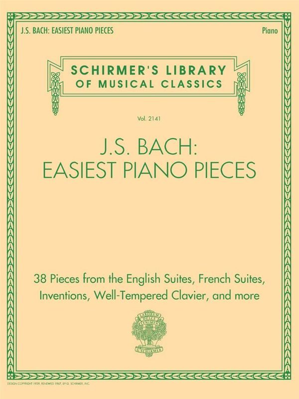 Johann Sebastian Bach - J.S. Bach: Easiest Piano Pieces