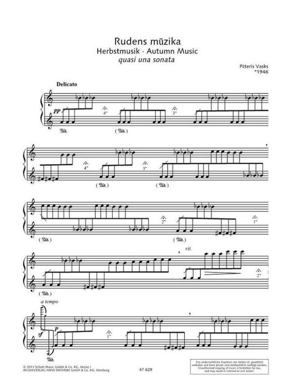 Pêteris Vasks - Rudens muzika