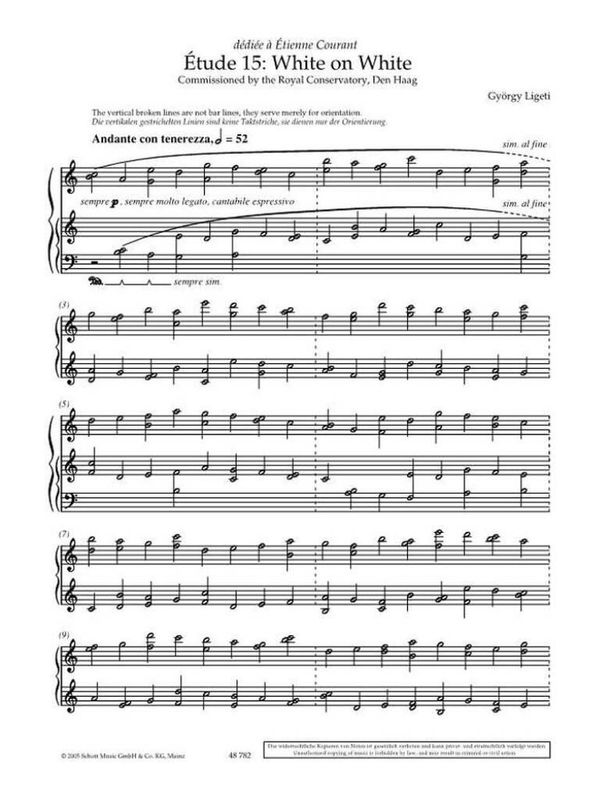 György Ligeti - Etudes For Piano Troisieme Livre