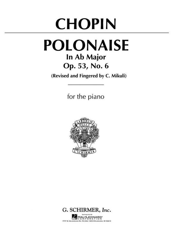Frédéric Chopin - Polonaise, Op. 53 in Ab Major