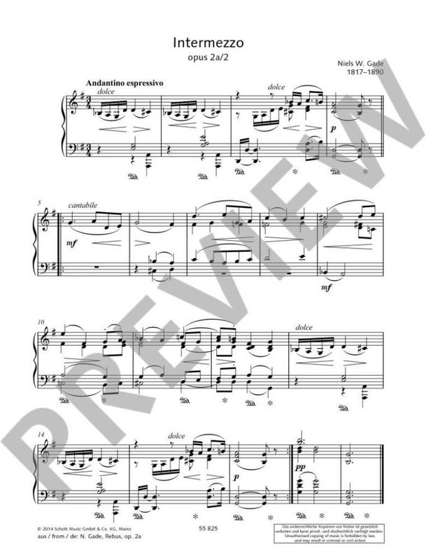 Niels Wilhelm Gade - Selected Piano Works