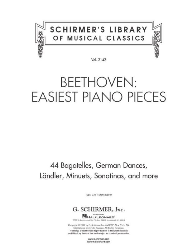 Ludwig van Beethoven - Beethoven: Easiest Piano Pieces