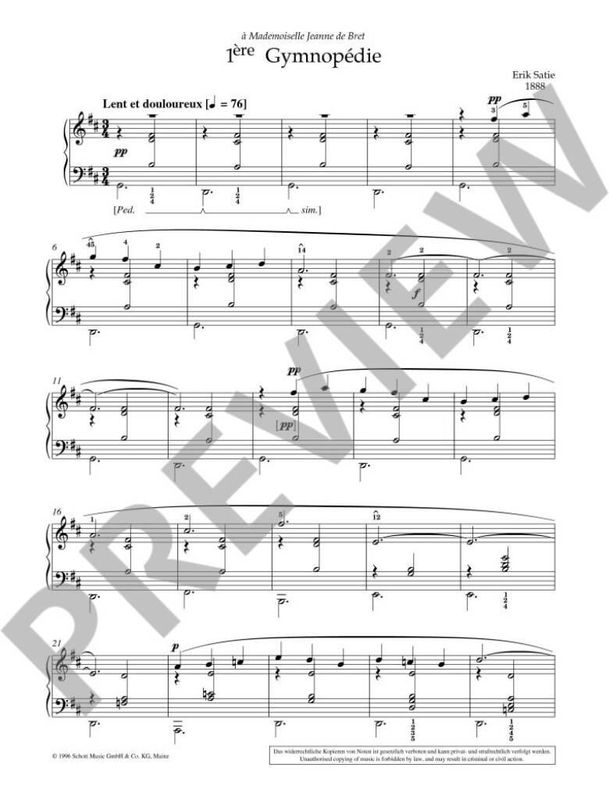 Erik Satie - Gymnopedies Gnossiennes Sonatine