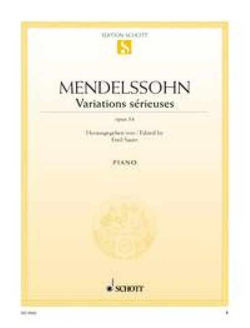 Hovedbilde Felix Mendelssohn Bartholdy - Variations ...