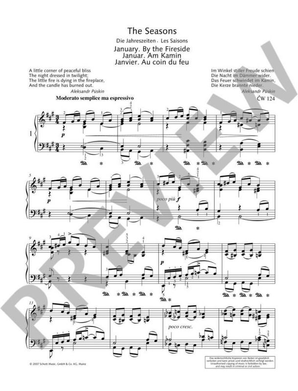 Pyotr Ilyich Tchaikovsky - The Seasons op. 37bis