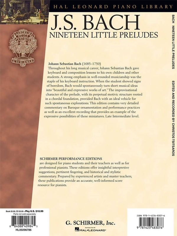 Johann Sebastian Bach - Johann Sebastian Bach - Nineteen Little 