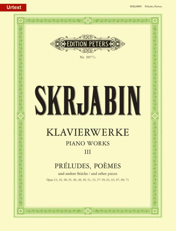 Alexander Scriabin - Ausgewahlte Klavierwerke - Band 3