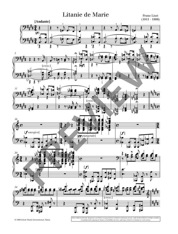 Franz Liszt - Litanie De Marie