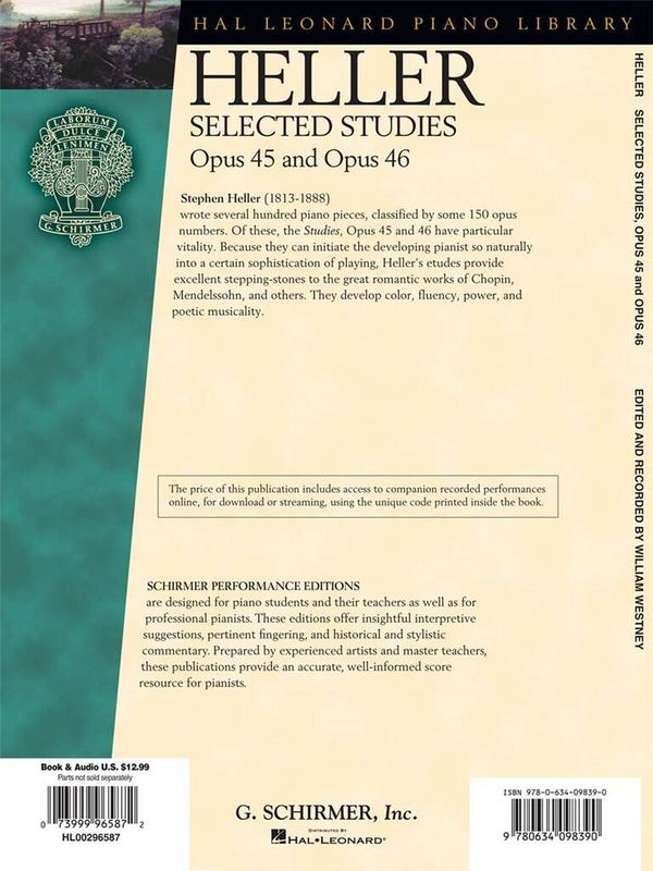 Stephen Heller - Selected Studies Op.45 And Op.46