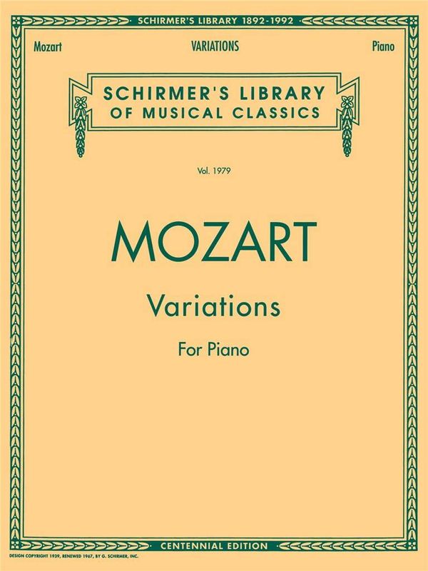 Wolfgang Amadeus Mozart - Piano Variations (Complete)