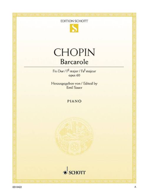 Hovedbilde Frédéric Chopin - Barcarole Fis Opus 60