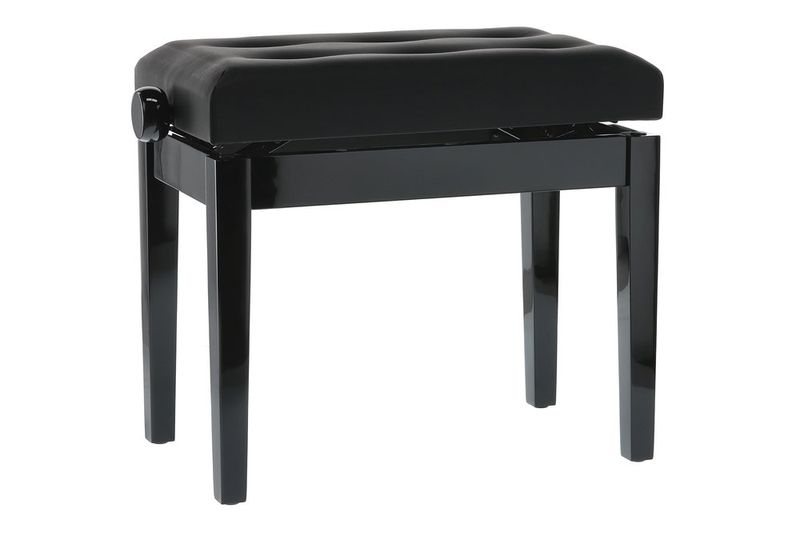GEWA Piano bench Deluxe Leather Black, Highgloss Black cover mad