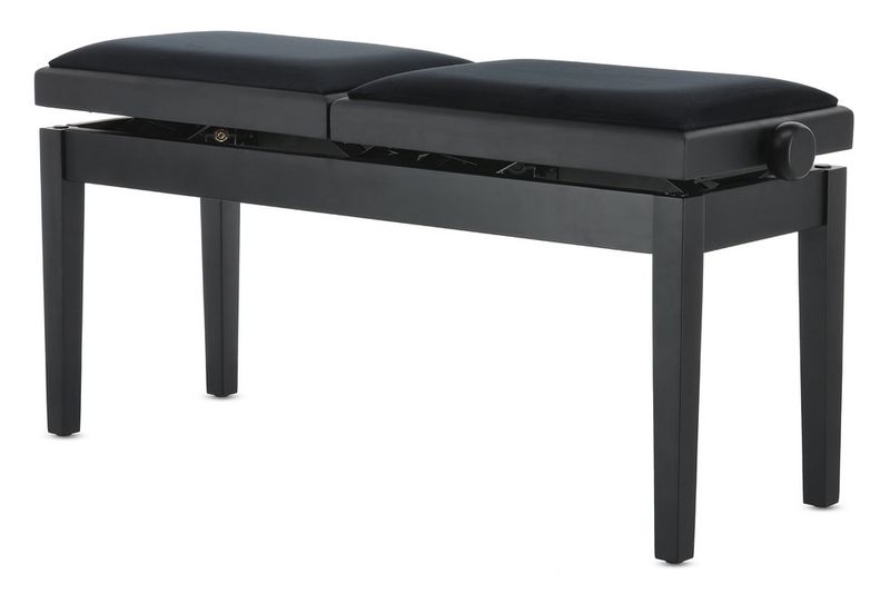 GEWA Piano bench Deluxe Double Black matt
