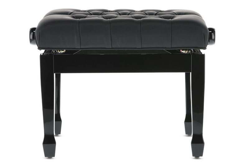 GEWA Piano bench Deluxe XL Black high gloss Black cover
