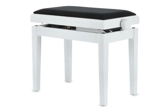 Hovedbilde GEWA Piano bench Deluxe White high gloss