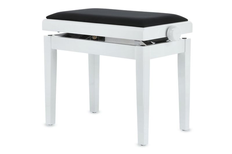 GEWA Piano bench Deluxe White high gloss