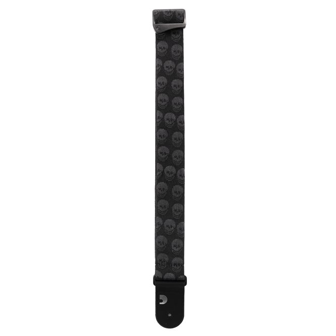 Hovedbilde D'Addario 50TB00 Axelband Polyester Woven 50mm - Skulls Black