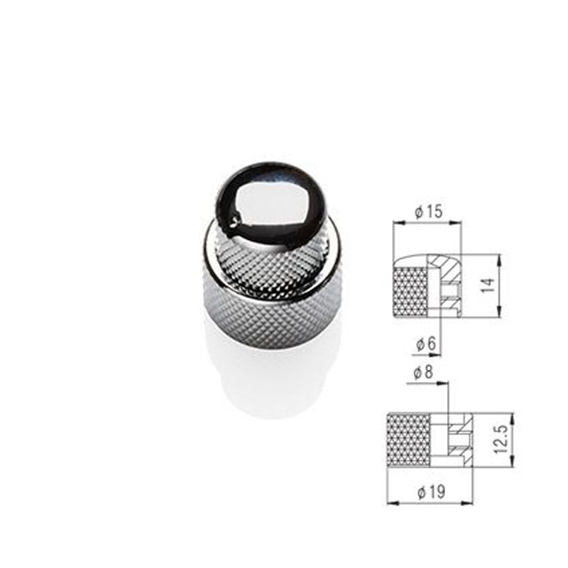 Emg 0280-0263 Stacked Knob, Concentric/Dual, Chrome