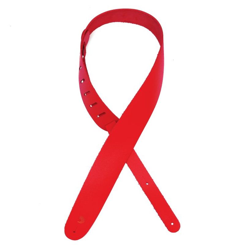D'Addario 25BL03 Läderband 64mm Basic Leather, Red