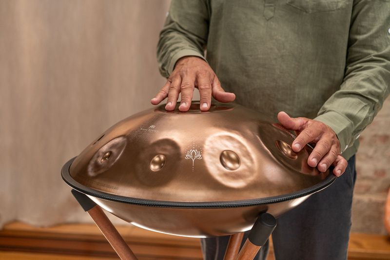 Meinl HPSTL102CU Sensory Handpan, Stainless, Vintage Copper, E LA Sirena, 10 notes