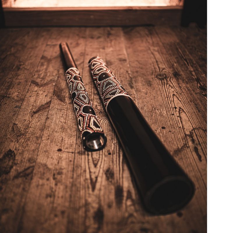 Meinl DDPROFPE Didgeridoo 2 pcs Dot Painted with bag Tuning E